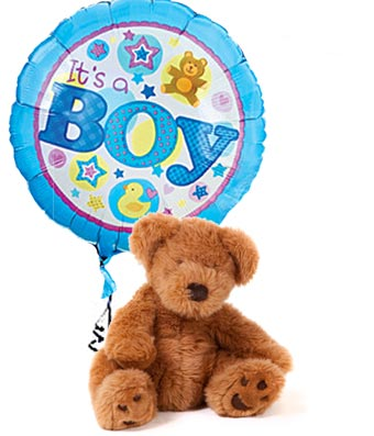 Baby Boy Bear and Mylar 