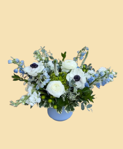 Baby Boy Blooms Ceramic Arrangement