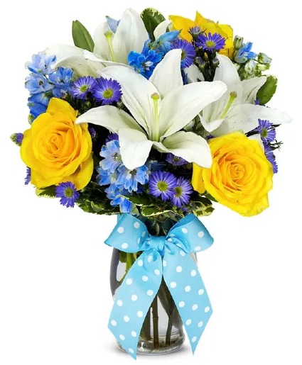 Baby Boy Bouquet Vase