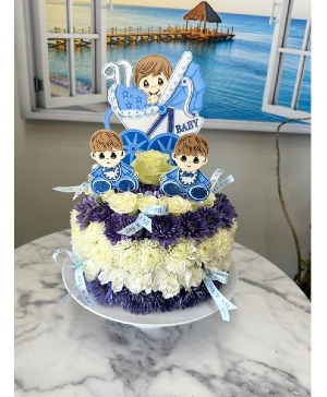Welcome Little Prince Flower Cake 