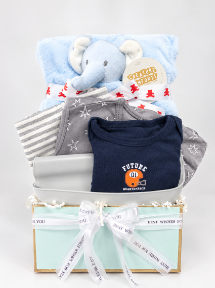 Baby Boy Gift Basket – Newborn Baby Gift Set 