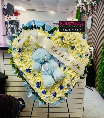 Baby Boy Heart Wreath 
