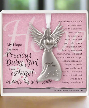 Baby Girl Angel Ornament 