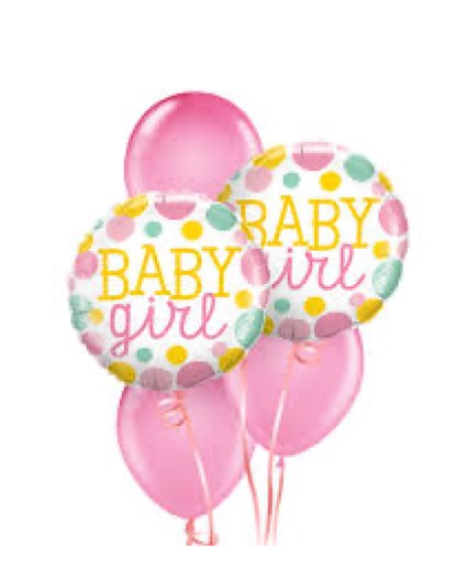 Baby Girl balloon bouquet  