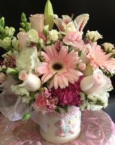 New baby girl arrangement new baby arrangement