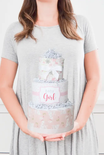 Baby Girl Diaper Cake Gift- Bunny 