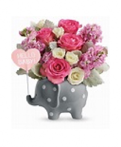 Baby Girl Elephant Ceramic Elephant