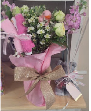 Baby Girl Flower bouquet Vase Arrangement