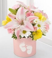 Baby Girl Footprints Bouquet
