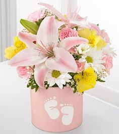 Baby Girl Footprints Bouquet