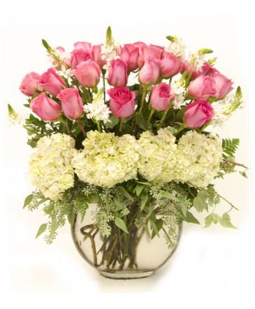 Baby Love PINK ROSES & HYDRANGEAS in Spring, TX | Spring Trails Florist
