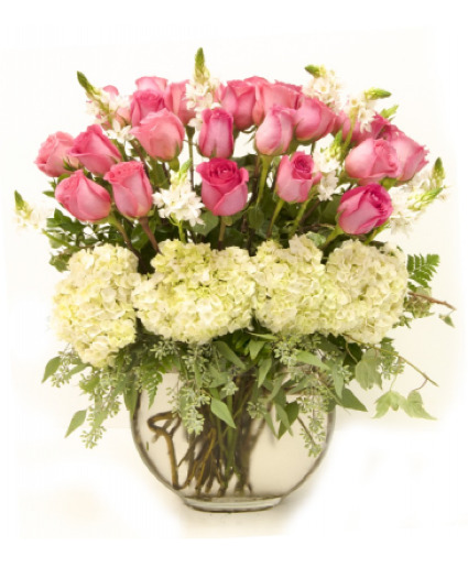 Baby Love PINK ROSES & HYDRANGEAS