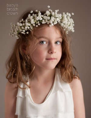 Baby's breath crown wedding