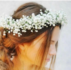 Babys breath flower crown 