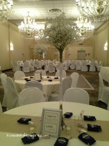 Baby's Breath Reception Centerpieces in Whitesboro, NY | KOWALSKI FLOWERS INC.