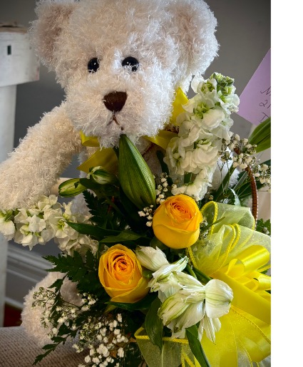 Babys First Bear Hug Arrangement