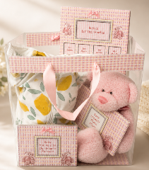 Baby’s First Treasures – Pink Keepsake Gift Set 