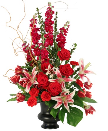 Balanced Dignity Sympathy Urn in Albany, NY | Ambiance Florals & Events