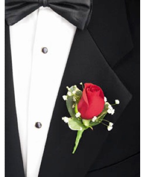 Basic Boutonniere Pin on Boutonniere