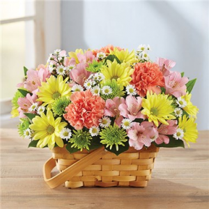 Basket Full of Spring Cottage Garden in a Basket