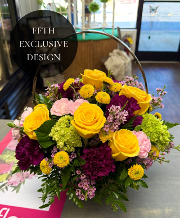 Basket Full of Sunshine Flower Basket in Loganville, GA | Flowers From The Heart