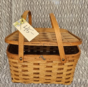 Basket - Lg. Hinged Picnic Basket 