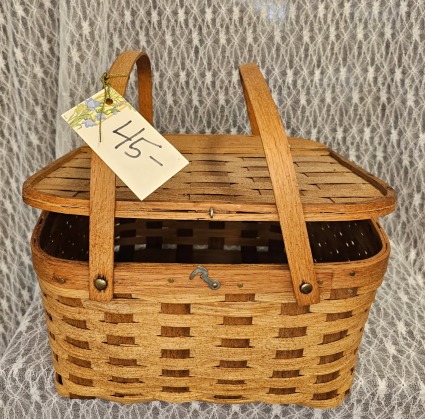 Basket - Lg. Hinged Picnic Basket 