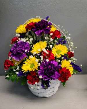 Basket of Beautiful  Flower arrangement 