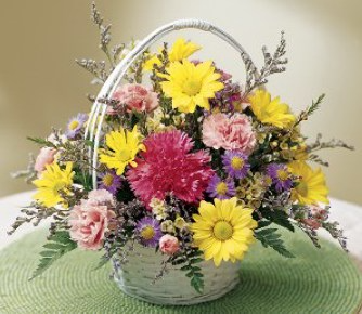 Basket of Love Bouquet Basket arrangement