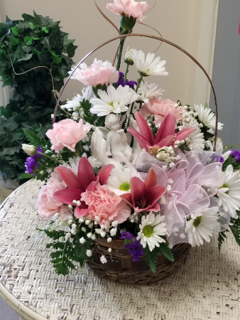 Basket of Love Fresh with angel