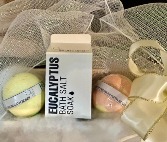 Bath Soak & Bombs All Natural Handmade 3 Pc. Gift Set.