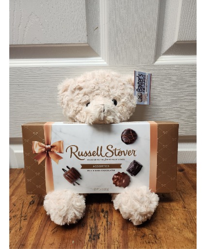 Baxter bear and candy  Gift basket 