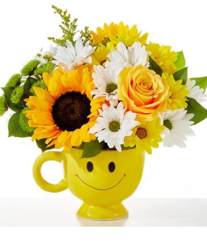 Be Happy Mug Arrangement  