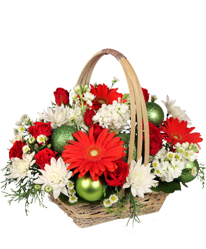 Be Jolly Basket Holiday Flowers
