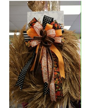 Bead Grass Brown Fall Wreath  Wreath 