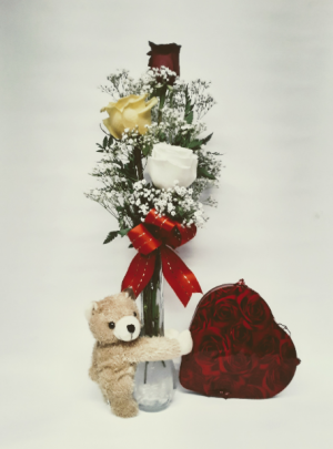 Bear hug floral arrangement 