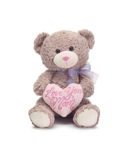 "Love You Mom" Plush Bear