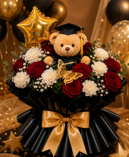 Bear-y Proud Graduate Call Us for Faster Service & Daily Specials: (915) 303-8500 Text Us to Order Anytime: (915) 505-3708 Your trusted source for Flowers & Delivery in El Paso TX