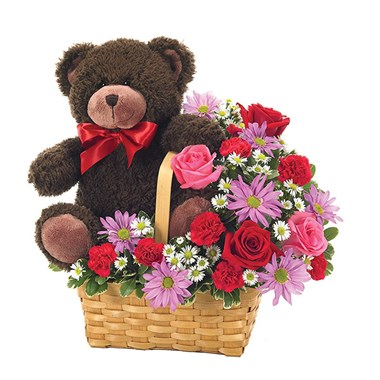 Bearing My Heart Basket Floral Arrangement