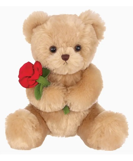 Bearington Remington the Teddy with Rose Plush Bear