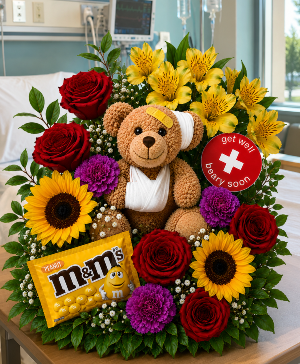 Beary Better Soon Call Us for Faster Service & Daily Specials: (915) 303-8500 Text Us to Order Anytime: (915) 505-3708 Your trusted source for Flowers & Delivery in El Paso TX 