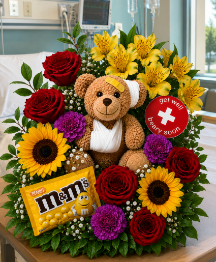 Beary Better Soon Call Us for Faster Service & Daily Specials: (915) 303-8500 Text Us to Order Anytime: (915) 505-3708 Your trusted source for Flowers & Delivery in El Paso TX 