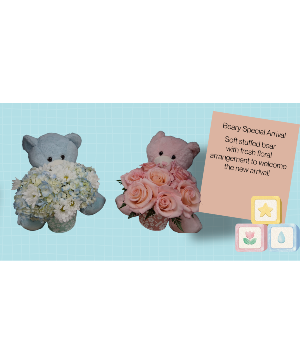 Beary Special Arrival Floral/Gift combo