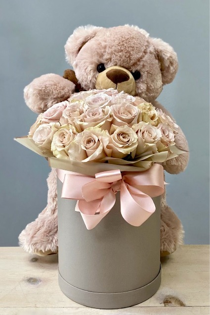 Beary Special Roses Choice of Rose Color