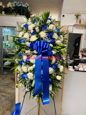 Beautiful Blue roses Sympathy standing