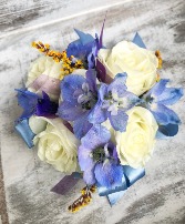 Beautiful Blues Wrist Corsage corsage