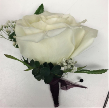 Beautiful Burgundy Boutonniere 