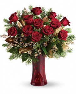 Beautiful Holiday Dozen Roses 