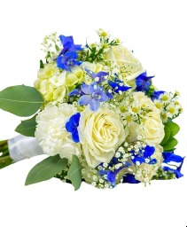 Beautiful in Blue and White Nosegay  Nosegay bouquet