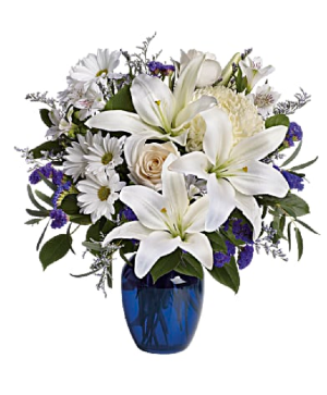 Beautiful In Blue Flower Arrangement